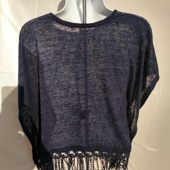 Rewind Women's Size Small Blue V-Neck Top - Picture 4 of 4